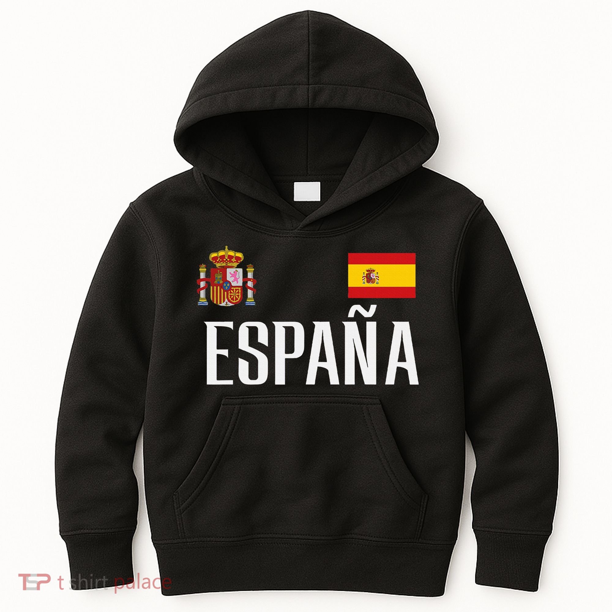 Spain Flag Espana Football Soccer Fan Kids Hoodie