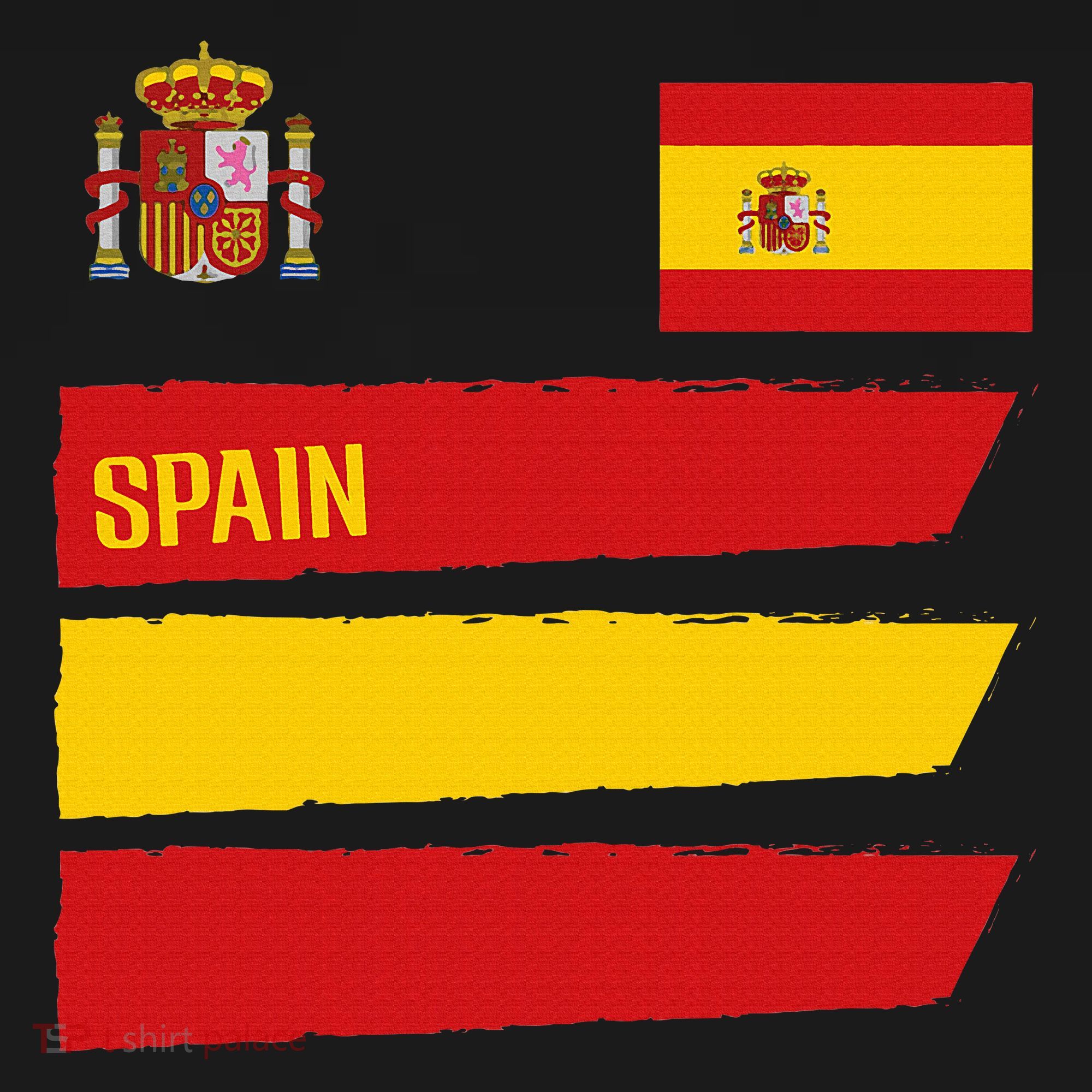 Spain Flag Espana Football Soccer Fan T-Shirt