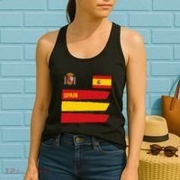 Spain Flag Espana Football Soccer Fan Women's Tank Top thumb 2