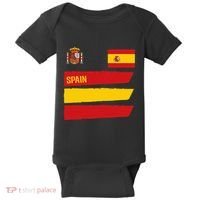 Spain Flag Espana Football Soccer Fan Baby Bodysuit thumb 0