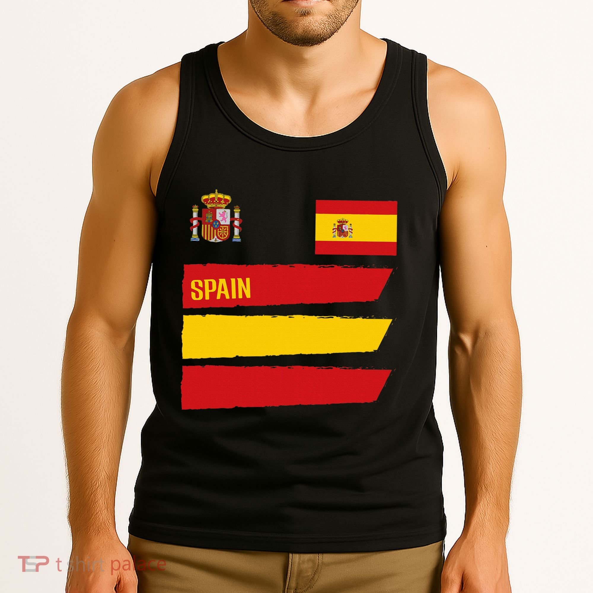 Spain Flag Espana Football Soccer Fan Tank Top