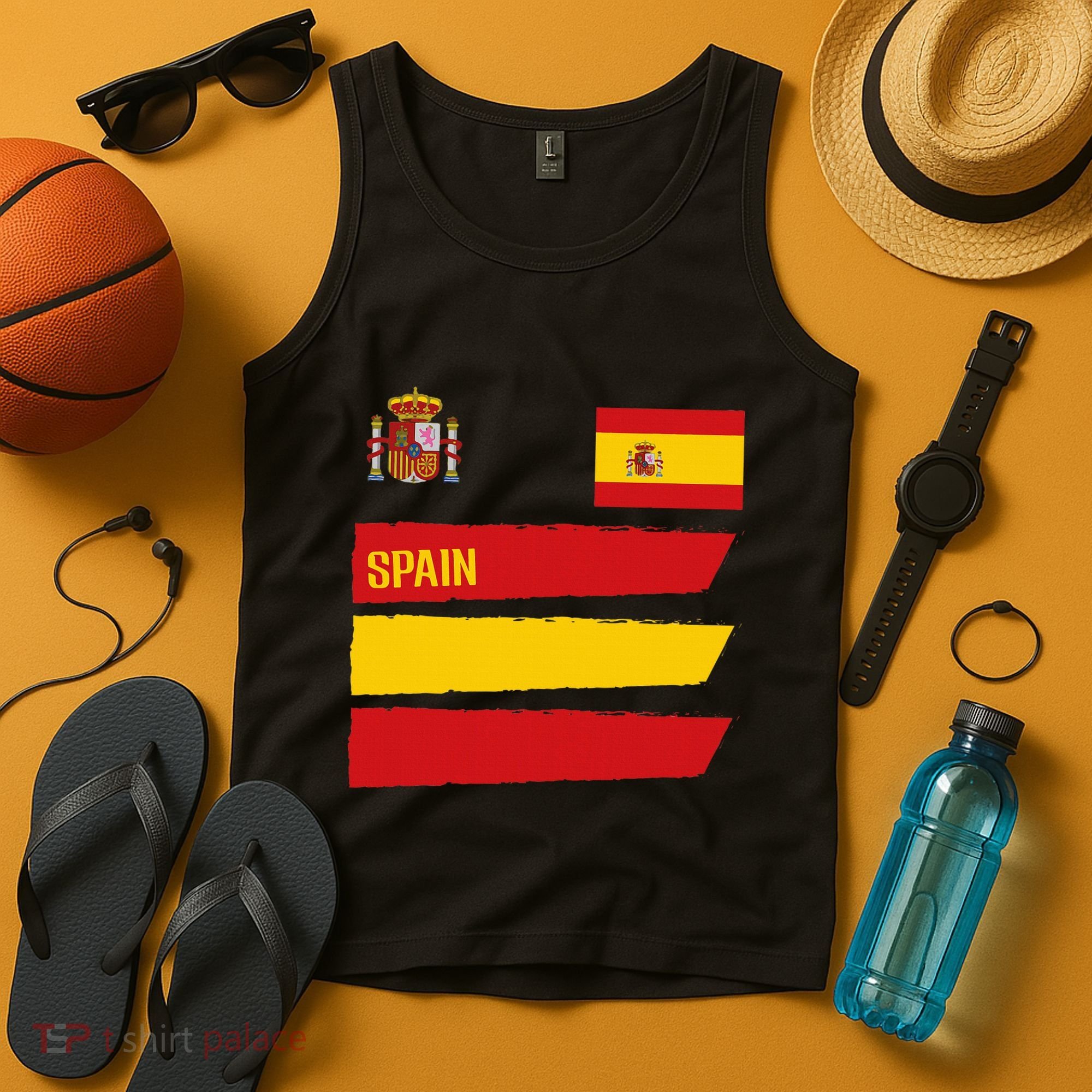 Spain Flag Espana Football Soccer Fan Tank Top