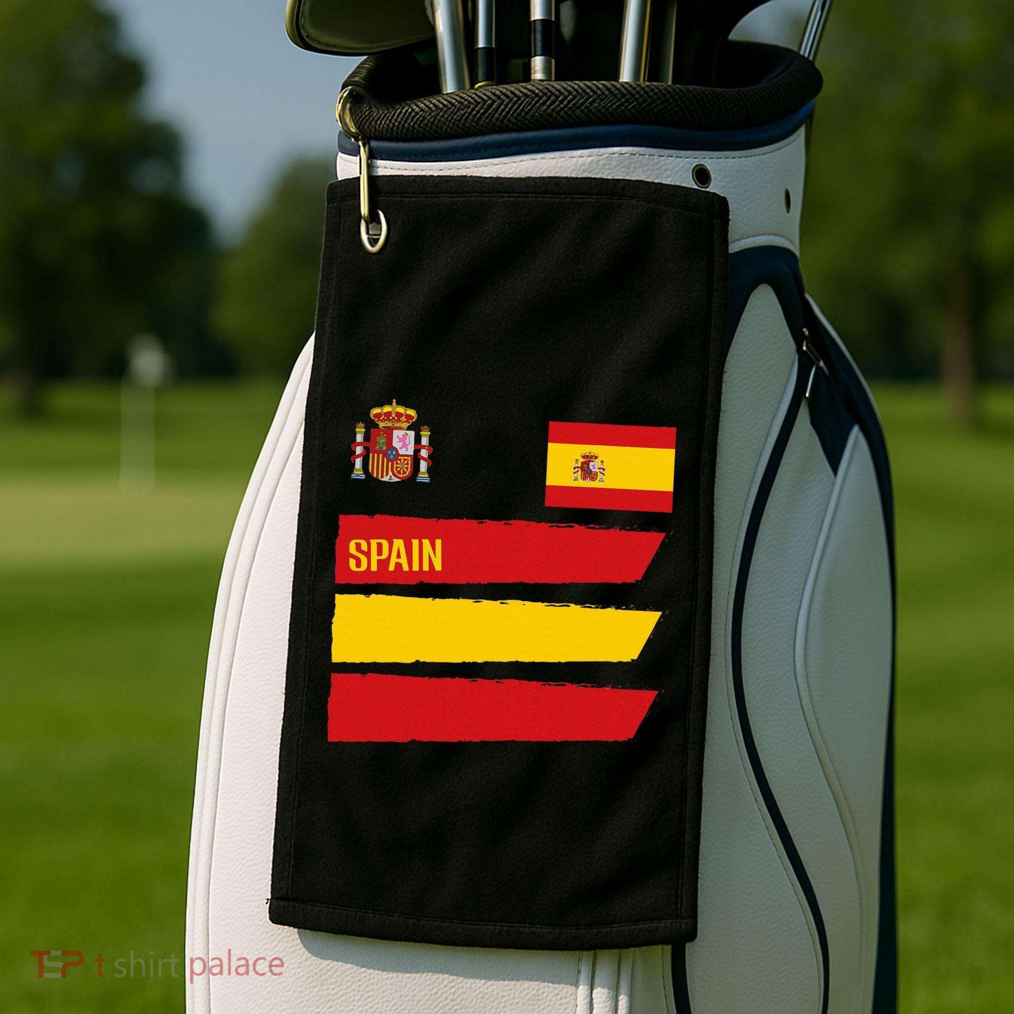 Spain Flag Espana Football Soccer Fan Golf Towel