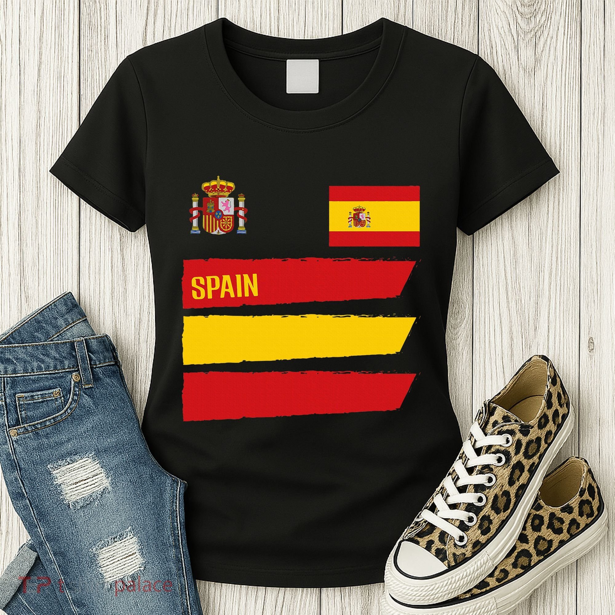 Spain Flag Espana Football Soccer Fan Women's T-Shirt