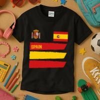 Spain Flag Espana Football Soccer Fan Kids T-Shirt thumb 3