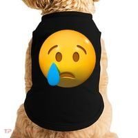 Sad Face Emoji Crying Tear Drop Doggie Tank thumb 0