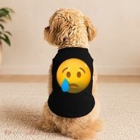 Sad Face Emoji Crying Tear Drop Doggie Tank thumb 2
