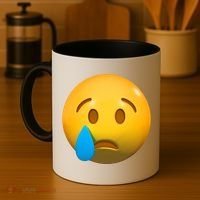 Sad Face Emoji Crying Tear Drop Coffee Mug thumb 4
