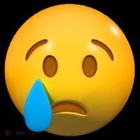 Sad Face Emoji Crying Tear Drop Pajama Set thumb 2