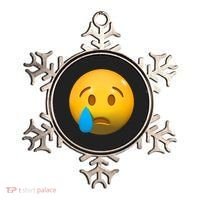 Sad Face Emoji Crying Tear Drop Ornament thumb 0
