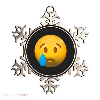 Sad Face Emoji Crying Tear Drop Ornament