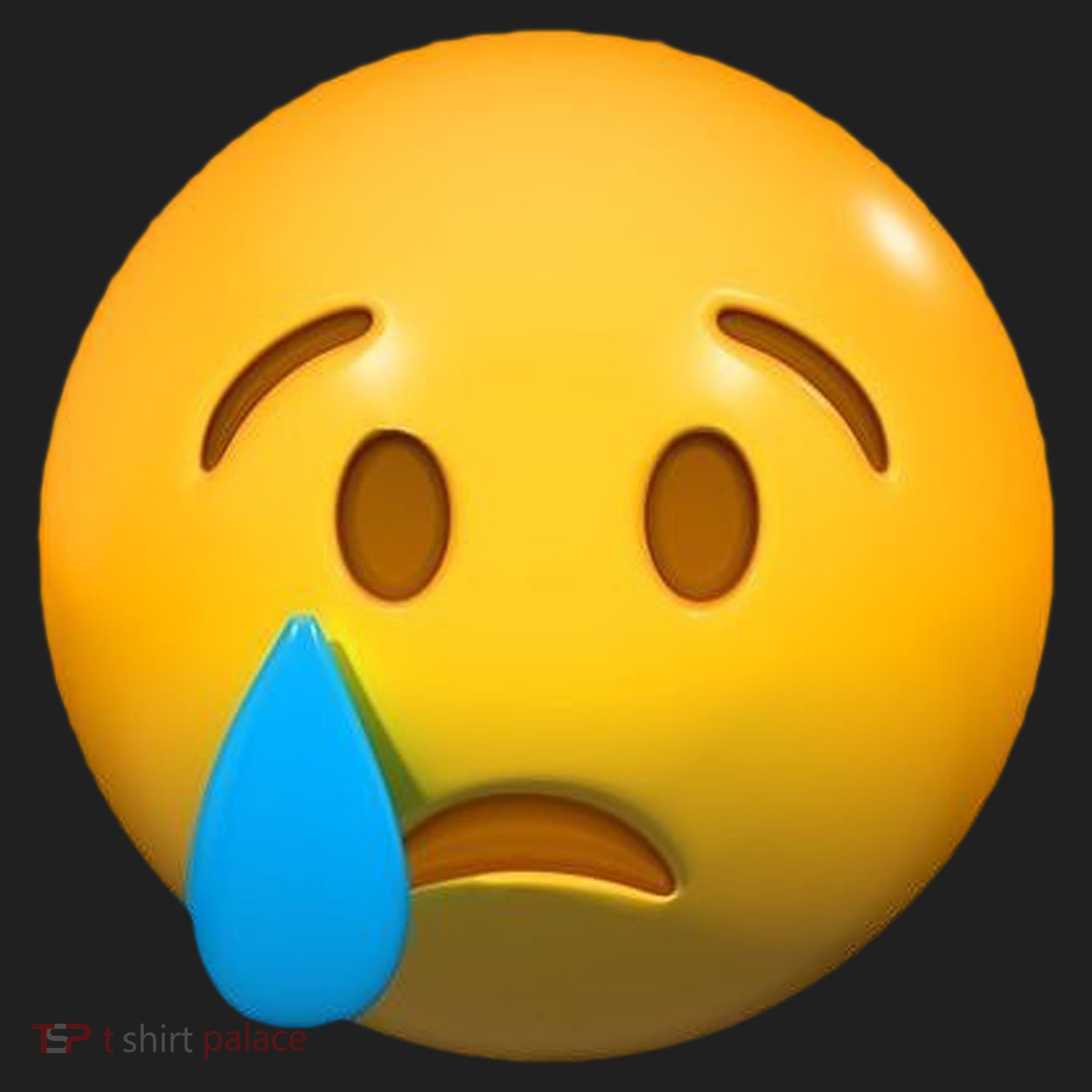 Sad Face Emoji Crying Tear Drop Golf Towel