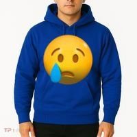 Sad Face Emoji Crying Tear Drop Hoodie thumb 2
