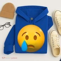Sad Face Emoji Crying Tear Drop Hoodie thumb 4