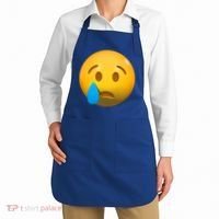 Sad Face Emoji Crying Tear Drop Apron thumb 2