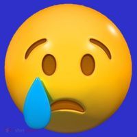 Sad Face Emoji Crying Tear Drop Apron thumb 3