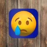 Sad Face Emoji Crying Tear Drop Coaster thumb 0