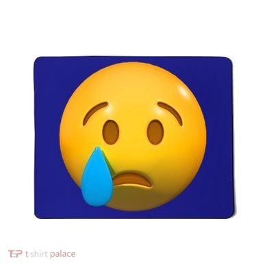 Sad Face Emoji Crying Tear Drop Mousepad