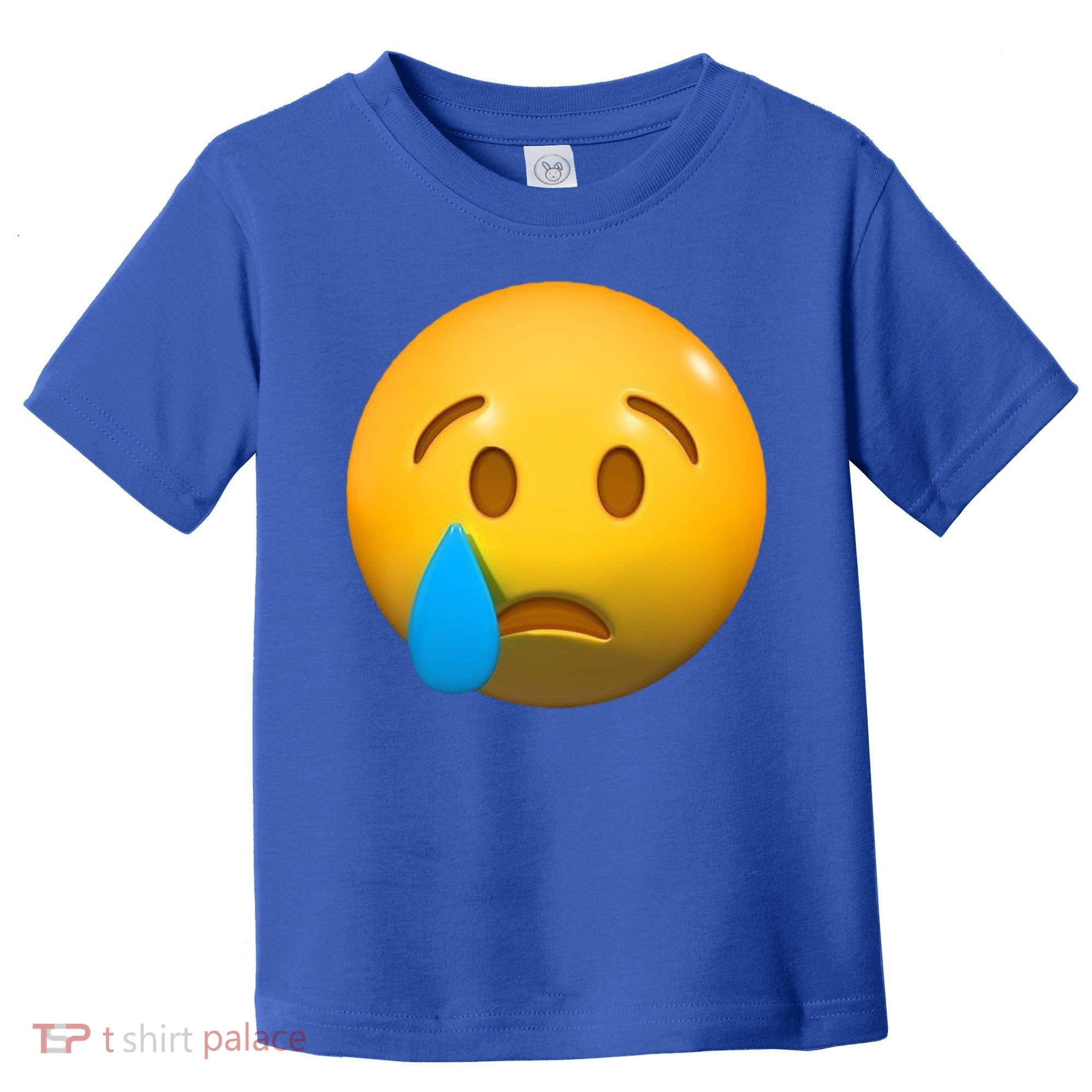 Sad Face Emoji Crying Tear Drop Toddler T-Shirt
