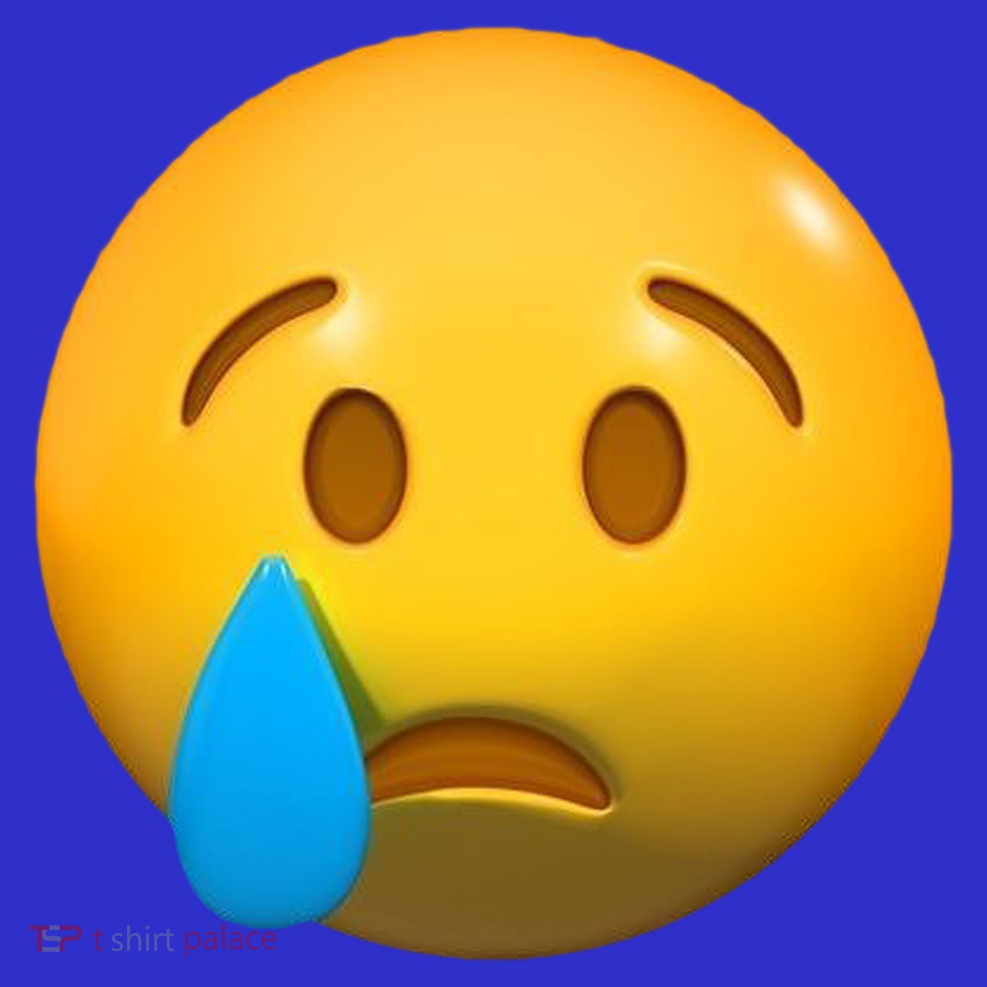 Sad Face Emoji Crying Tear Drop Visor
