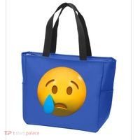 Sad Face Emoji Crying Tear Drop Tote Bag thumb 3