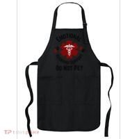 Sarcastic Funny Emotional Husband Support Do Not Pet Funny Apron thumb 0