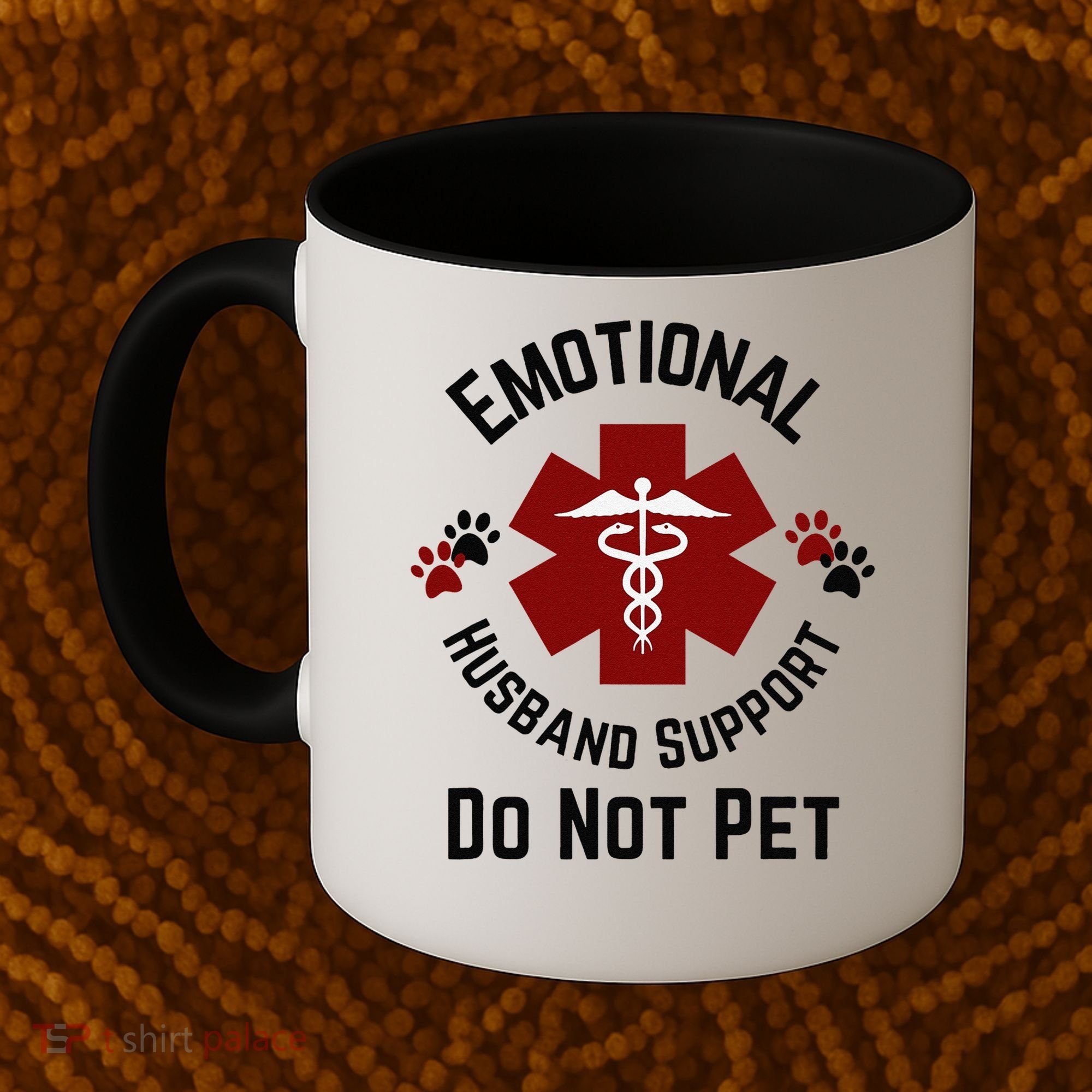 Sarcastic Funny Emotional Husband Support Do Not Pet Funny Coffee Mug