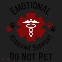 Sarcastic Funny Emotional Husband Support Do Not Pet Funny Beanie thumb 2
