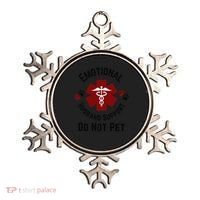 Sarcastic Funny Emotional Husband Support Do Not Pet Funny Ornament thumb 0