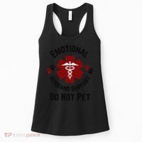 Sarcastic Funny Emotional Husband Support Do Not Pet Funny Women's Tank Top thumb 0