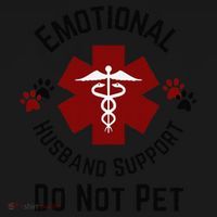 Sarcastic Funny Emotional Husband Support Do Not Pet Funny Women's Tank Top thumb 5