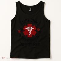 Sarcastic Funny Emotional Husband Support Do Not Pet Funny Tank Top thumb 2