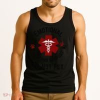 Sarcastic Funny Emotional Husband Support Do Not Pet Funny Tank Top thumb 3