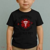 Sarcastic Funny Emotional Husband Support Do Not Pet Funny Toddler T-Shirt thumb 2