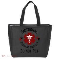 Sarcastic Funny Emotional Husband Support Do Not Pet Funny Tote Bag thumb 0