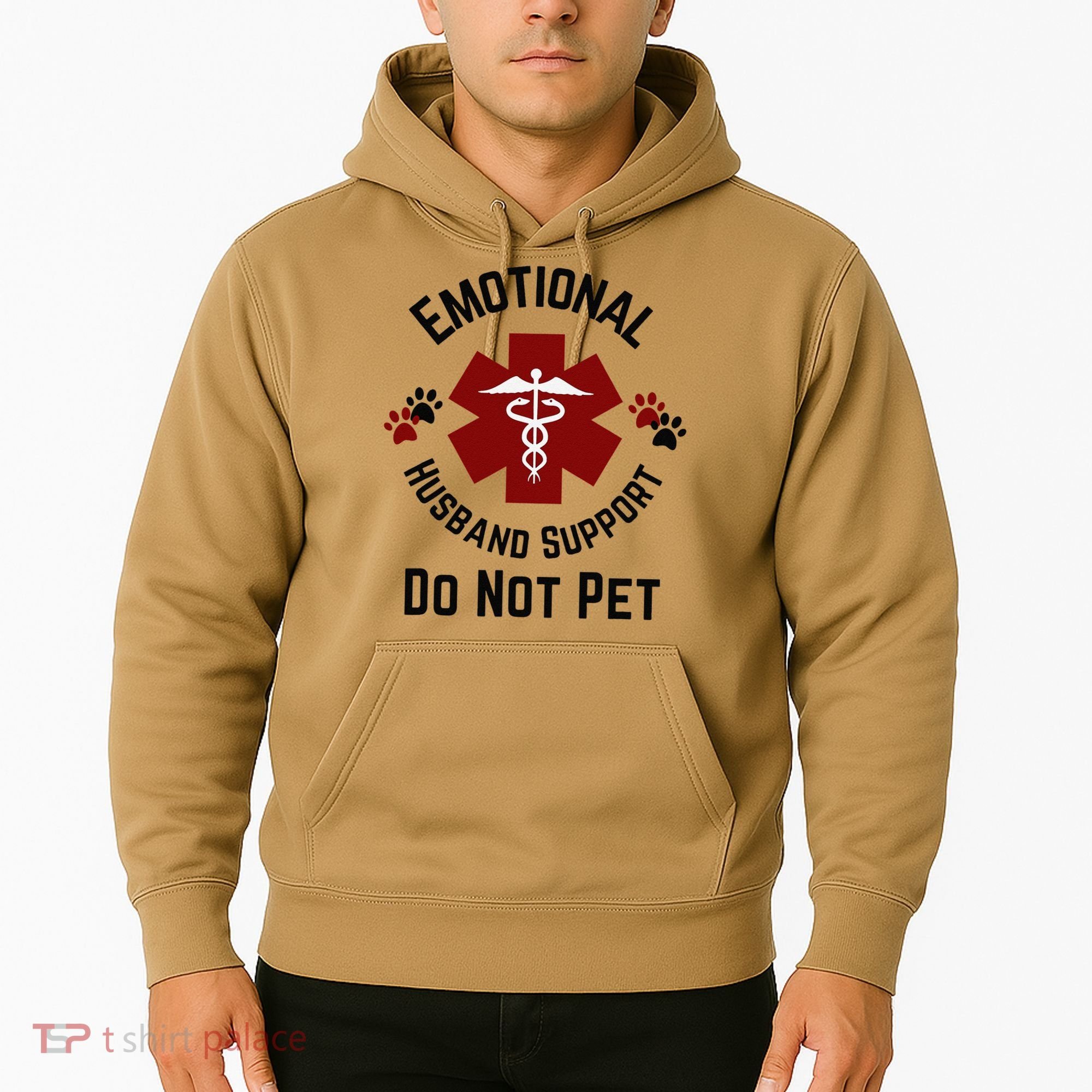 Sarcastic Funny Emotional Husband Support Do Not Pet Funny Hoodie