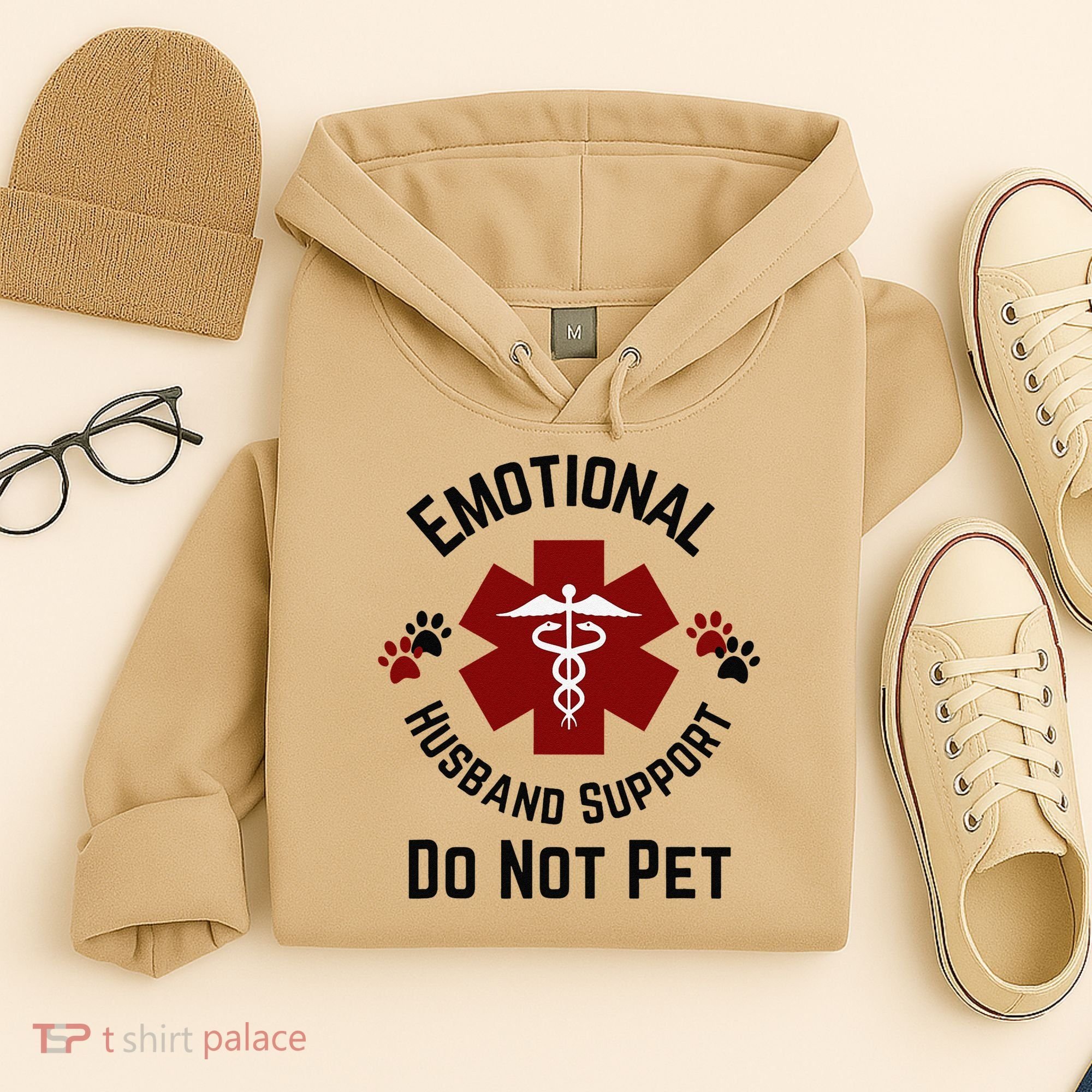 Sarcastic Funny Emotional Husband Support Do Not Pet Funny Hoodie