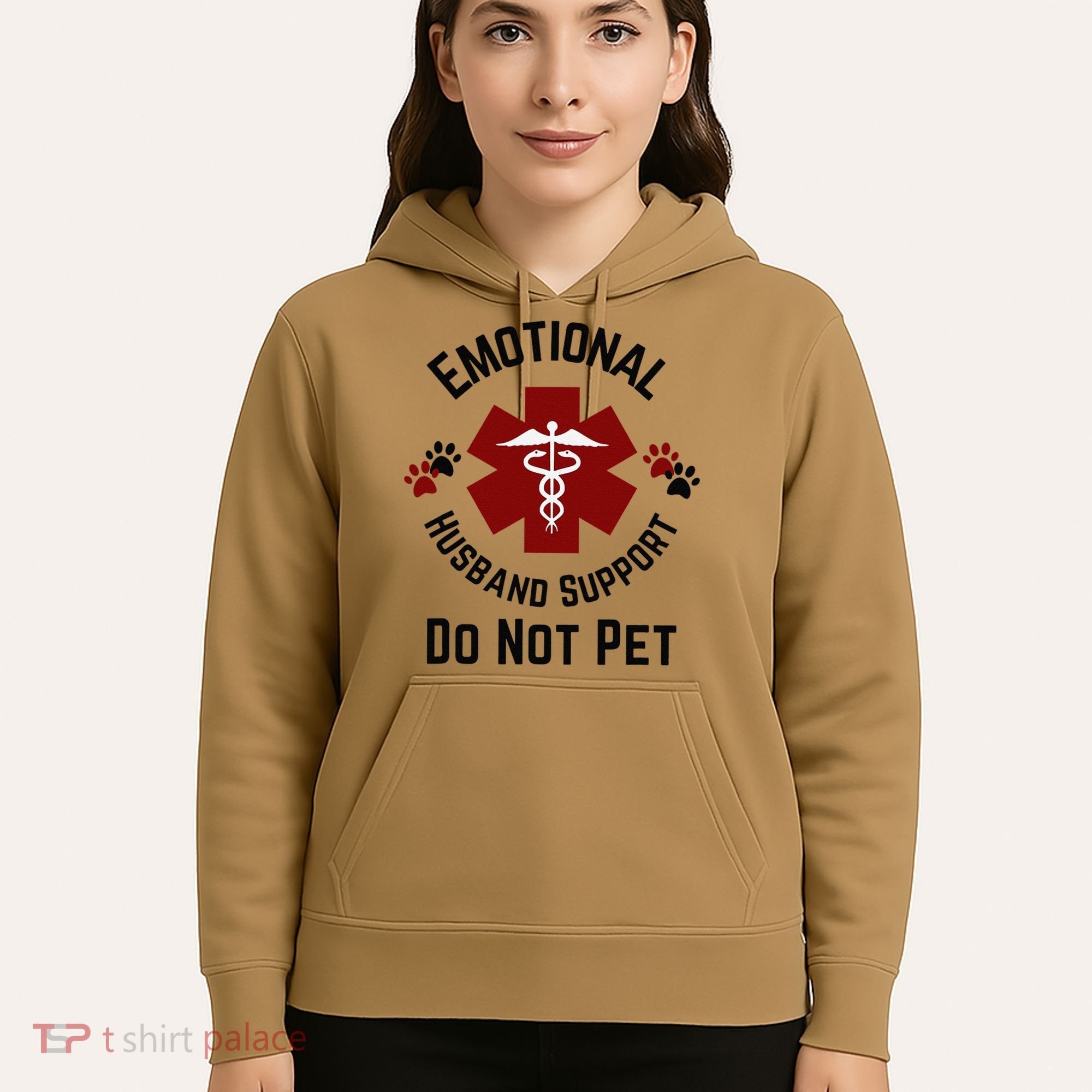 Sarcastic Funny Emotional Husband Support Do Not Pet Funny Hoodie