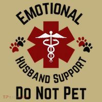 Sarcastic Funny Emotional Husband Support Do Not Pet Funny Sweatshirt thumb 2