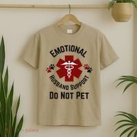 Sarcastic Funny Emotional Husband Support Do Not Pet Funny T-Shirt thumb 2