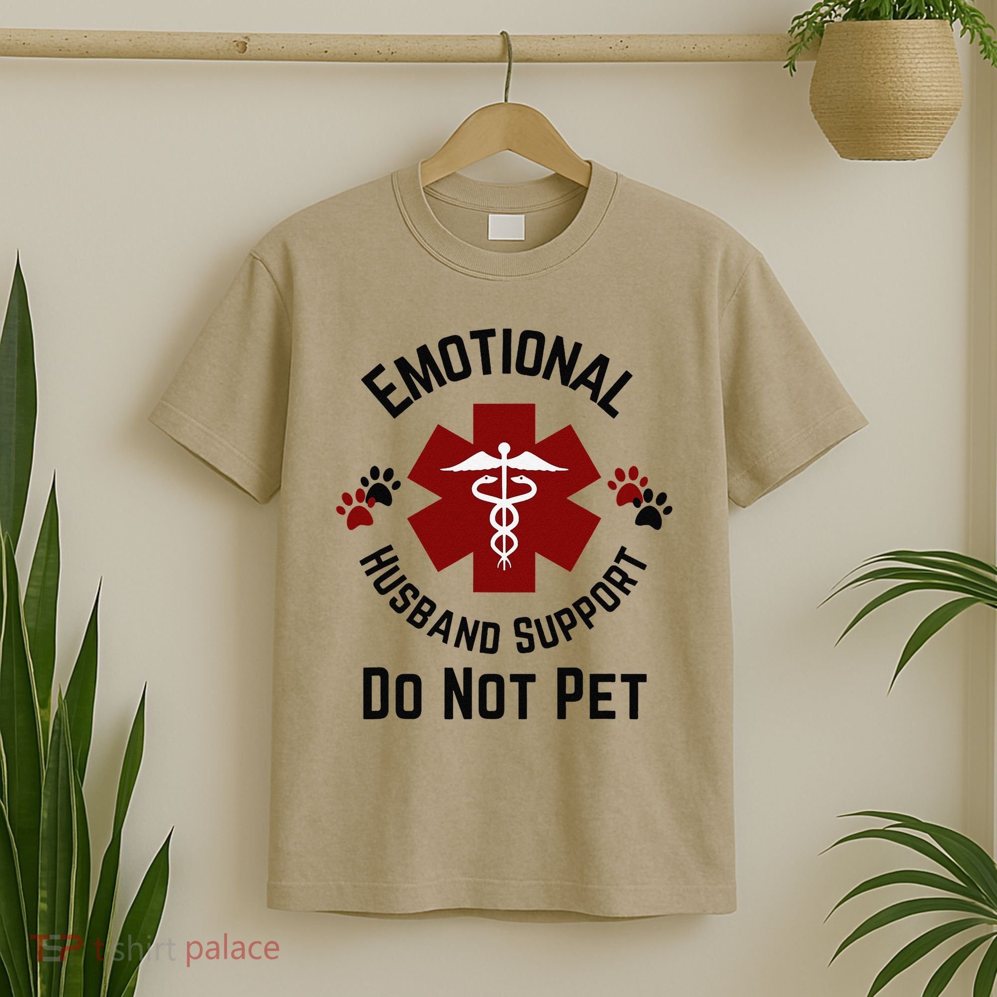 Sarcastic Funny Emotional Husband Support Do Not Pet Funny T-Shirt