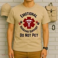 Sarcastic Funny Emotional Husband Support Do Not Pet Funny T-Shirt thumb 6