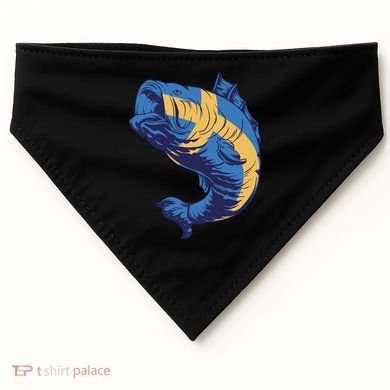 Swedish Flag Fish USA-Made Doggie Bandana