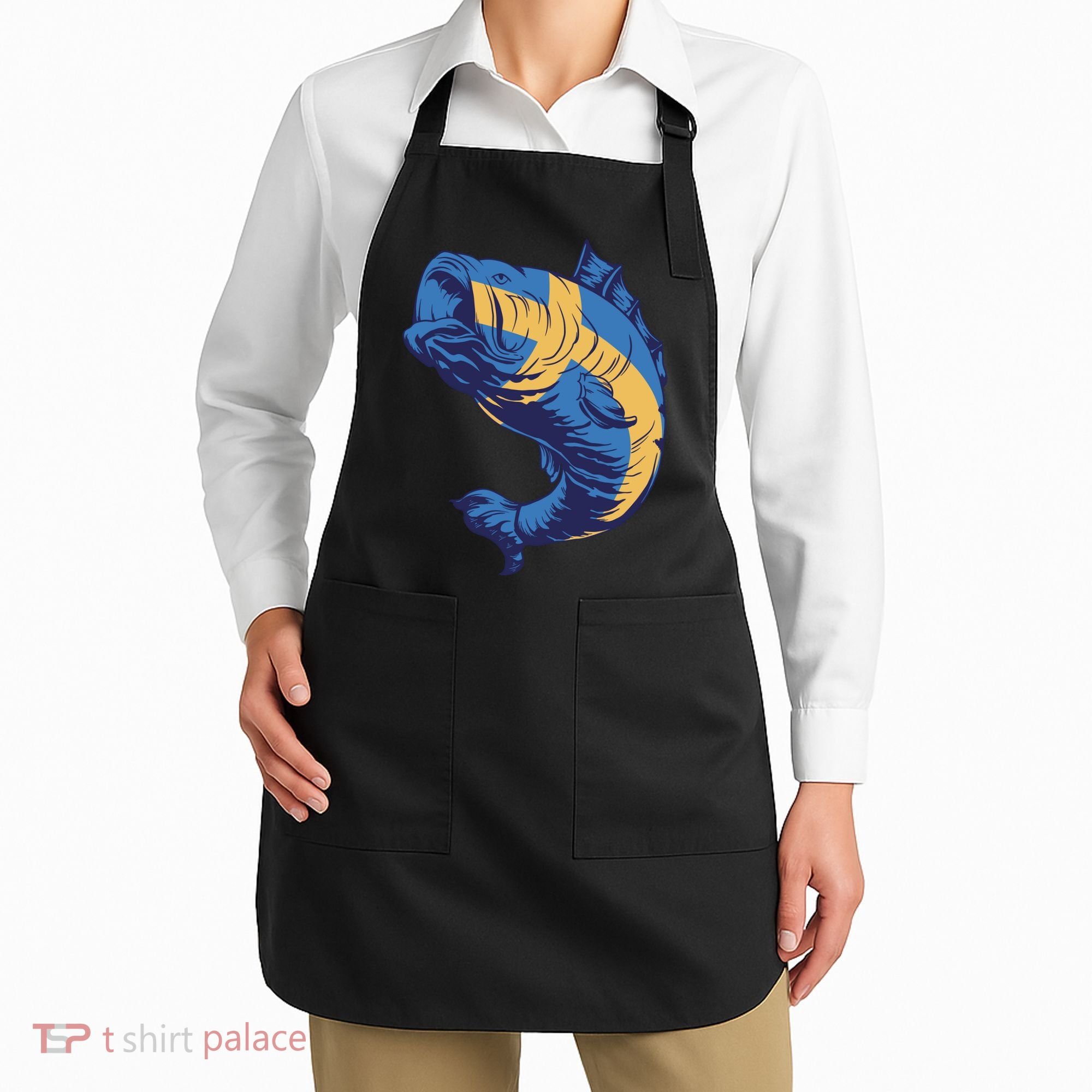 Swedish Flag Fish Apron