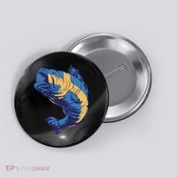 Swedish Flag Fish Button thumb 0