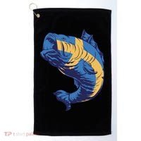 Swedish Flag Fish Golf Towel thumb 0
