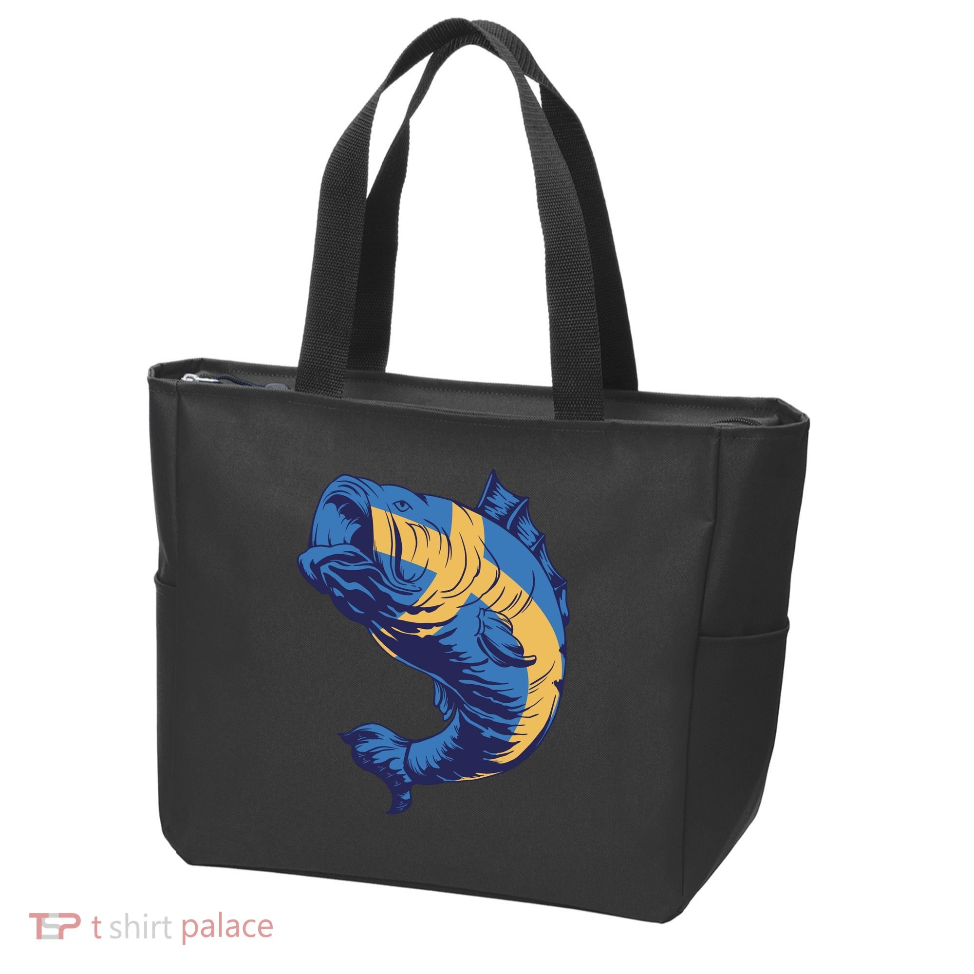 Swedish Flag Fish Tote Bag