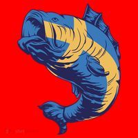 Swedish Flag Fish Santa Hat thumb 1
