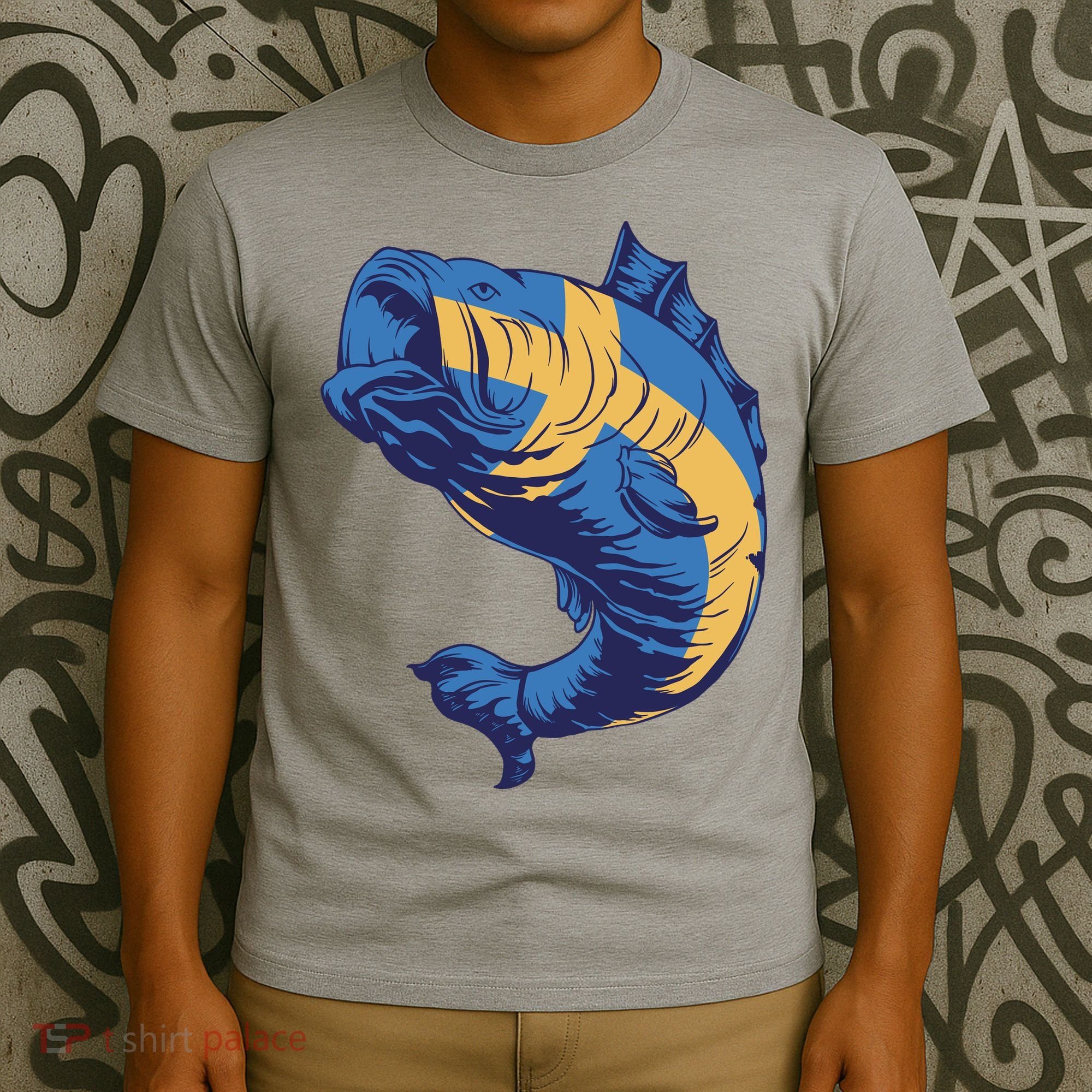 Swedish Flag Fish T-Shirt