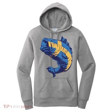 Swedish Flag Fish Women's Hoodie